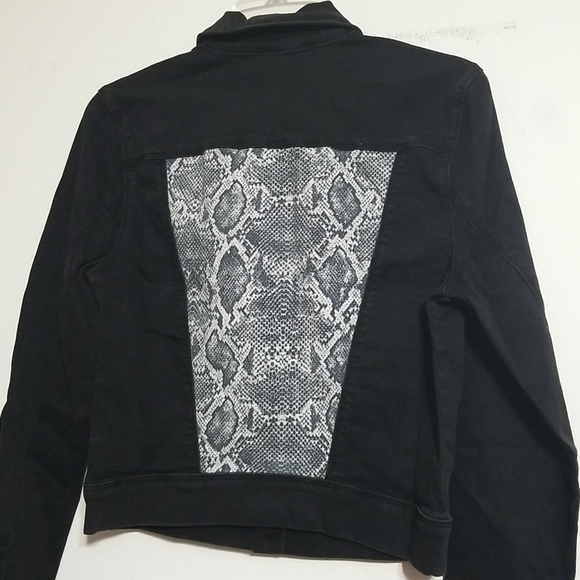 J BRAND x Neiman Marcus Denim Jean Jacket Harlow Provocative Boa Cropped - Picture 3 of 5